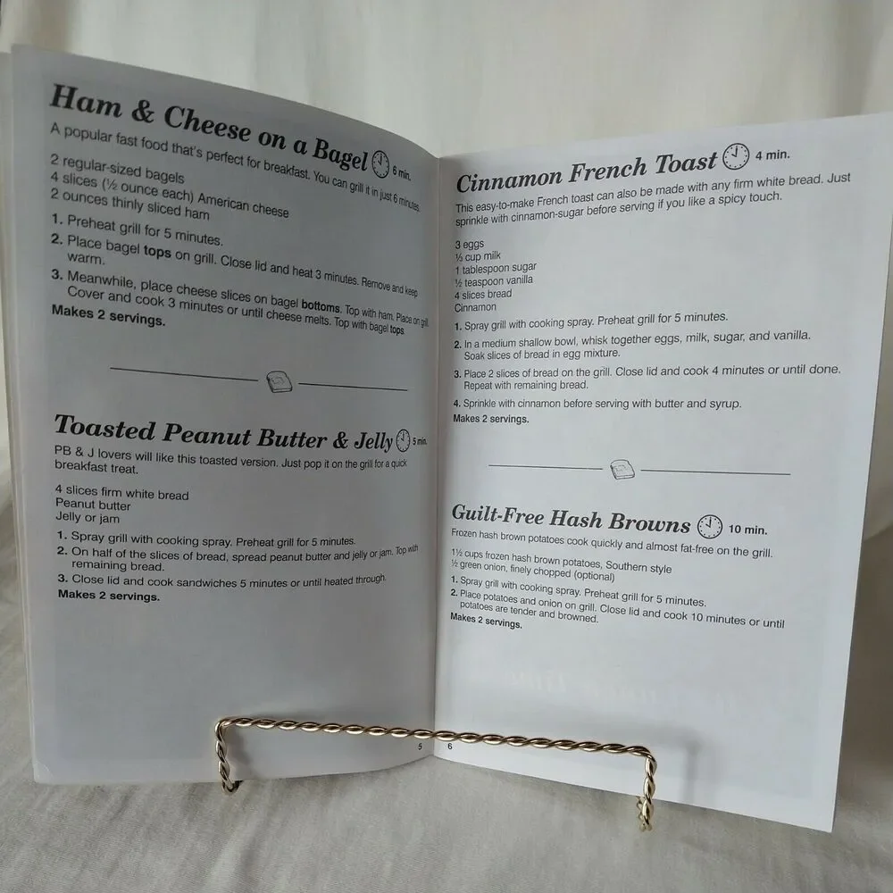 Hamilton Beach Meal Maker Express Grill Recipe CookBook Bilingual French English